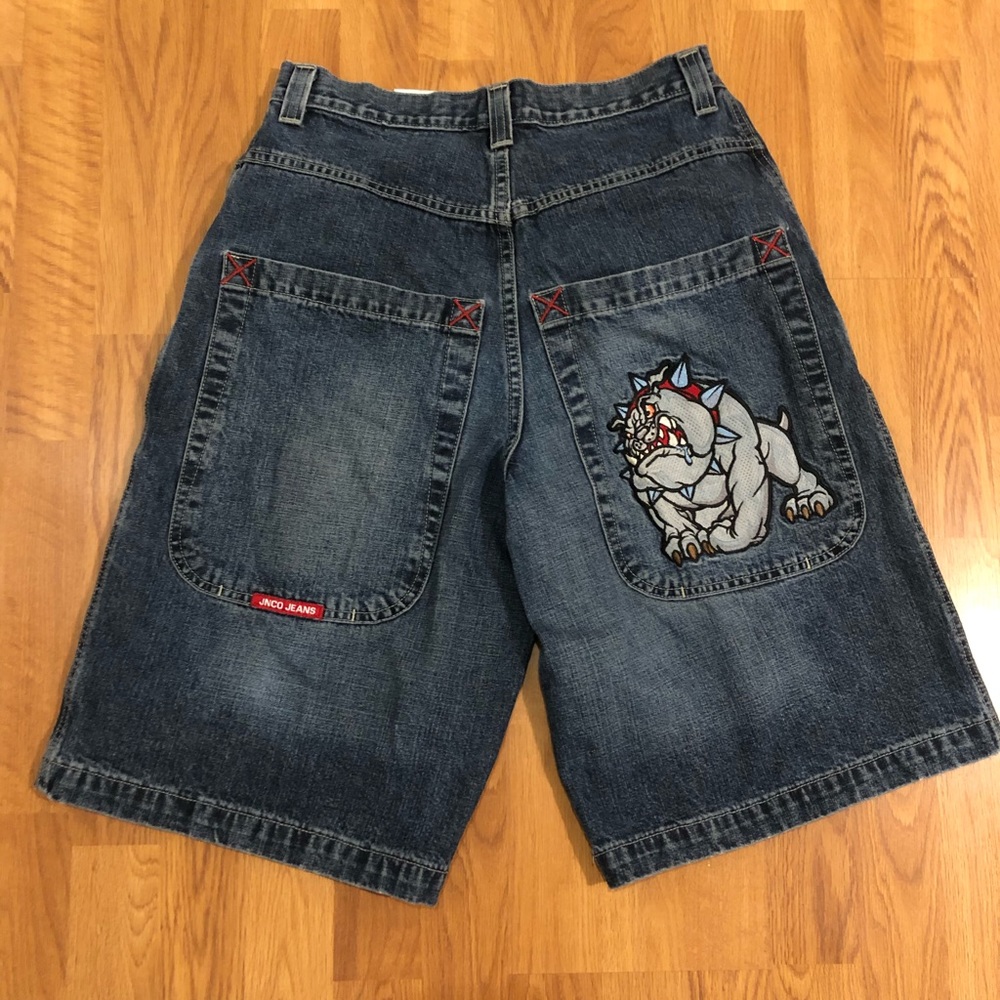 Jnco jeans vintage 90’s baggy shorts bulldog 32